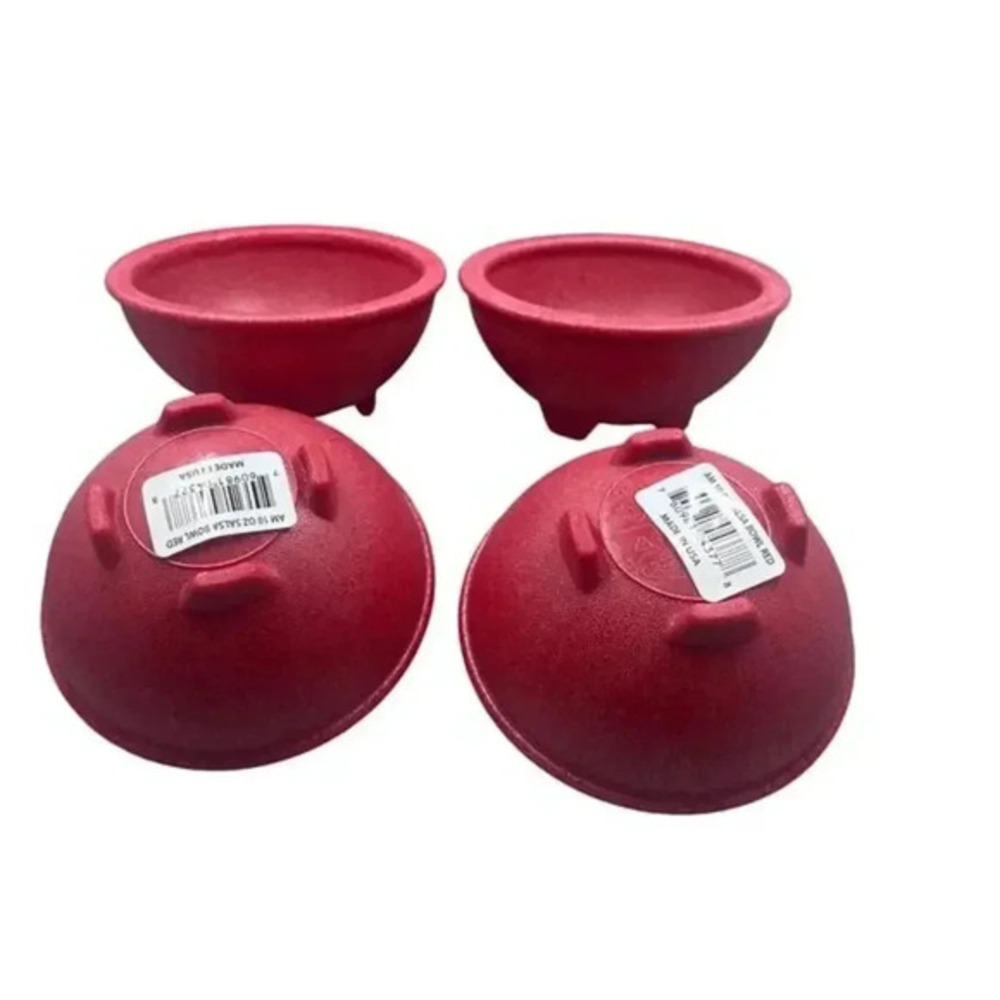 NWT 4 Salsa & Guac Dipping Bowls 10oz Chip Resistant Parties or Meal Prep